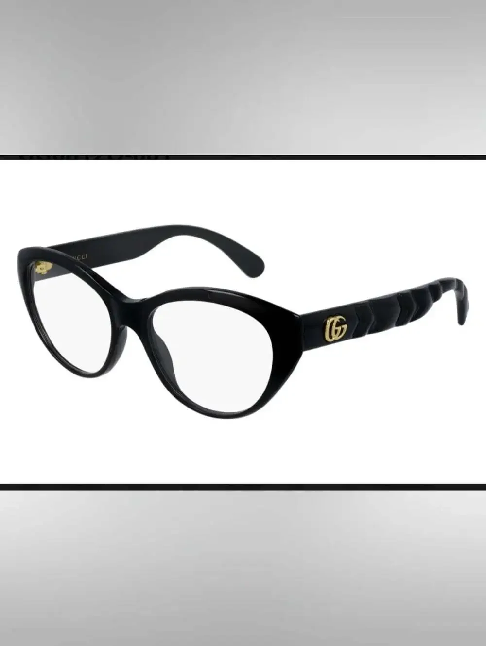 Gucci Women's Glasses Frames Black Seasonal Icon Cat Eye GG0182O-001 54-17-145